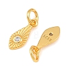925 Sterling Silver Pave Clear Cubic Zirconia Feather Charms STER-A049-09G-2