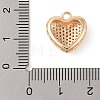 Brass Micro Pave Clear Cubic Zirconia Pendants KK-N256-19G-3