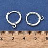 Brass Hoop Earring Findings KK-G557-11S-3