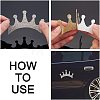 Crown Shape Glass Rhinestone Car Stickers DIY-WH0171-17-6