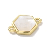 Brass Pave Shell Connector Charms KK-M300-10G-03-2