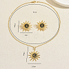 Stainless Steel Spiral Sun Earrings & Necklaces Sets for Women Party and Occasion VJ3176-2