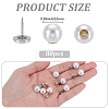 80Pcs Plastic Imitation Pearl Anti-glare Lapel Pins Brooches JEWB-SP0001-12A-2