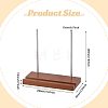 Wood Vinyl Record Slotted Display Stands with Stainless Steel Support ODIS-WH0043-344A-2