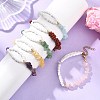 Natural Gemstone Chip Beads & Glass Seed Beads Beaded Bracelets for Women BJEW-JB14137-1