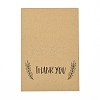 Kraft Paper Thank You Greeting Cards DIY-F120-01A-4