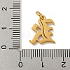 Ion Plating(IP) 304 Stainless Steel Charms STAS-I010-01G-K-3