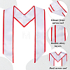 2Pcs Satin Graduation Sash Honor Stole Scarf for Men Women AJEW-MA0001-38A-3