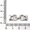 Brass Micro Pave Clear Cubic Zirconia Fold Over Clasps KK-B189-03P-3