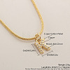 Brass Micro Pave Clear Cubic Zirconia Pendant Initial Necklaces FS-WGC46E8-11-2