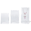 3Pcs 3 Sizes Transparent Acrylic Necklace Display Stands NDIS-WH0009-18-1