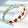 304 Stainless Steel Enamel Hinged Bangles BJEW-B168-01G-5