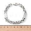 201 Stainless Steel Byzantine Chain Bracelets BJEW-B078-166P-3