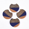 Two Tone Resin & Walnut Wood Pendants RESI-Q210-011A-B02-1