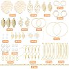 DIY Leaf & Pearl Dangle Earring Making Kits DIY-SC0016-50-2