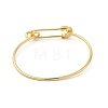 Brass Safety Pin Shape Bangle for Women BJEW-E060-01G-2