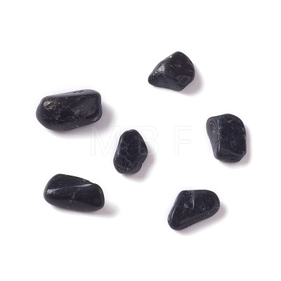 Natural Black Tourmaline Chip Beads G-M364-16-1
