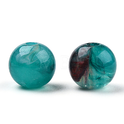 Round Imitation Gemstone Acrylic Beads OACR-R029-8mm-17-1