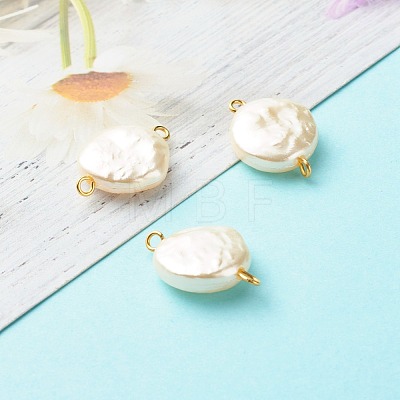 ABS Plastic Imitation Pearl Beads Link PALLOY-JF00824-1