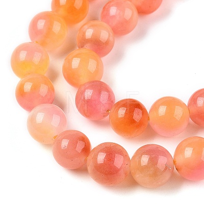 Dyed Natural White Jade Beads Strands G-T138-8mm-210-32-1