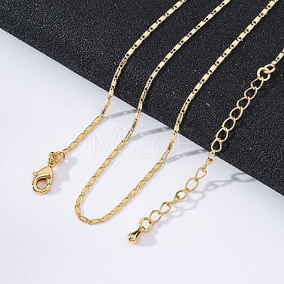 Long-Lasting Plated Brass Link Chain Necklaces NJEW-K112-14G-NF-1