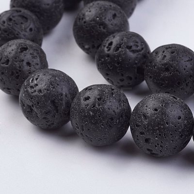 Natural Lava Rock Beads Strands G-F436-12mm-1