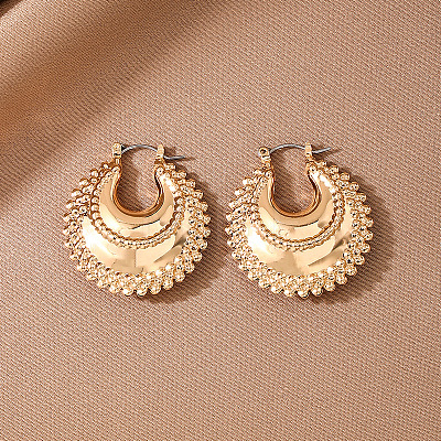 Alloy Hoop Earrings FS-WGDE27E-01-1