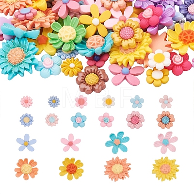 Craftdady 200Pcs 10 Style Opaque Resin Cabochons RESI-CD0001-09-1