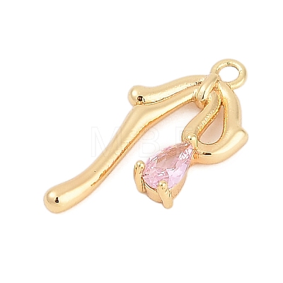 Brass Micro Pave Cubic Zirconia Pendants LS-ZIRC-P122-05C-G02-1