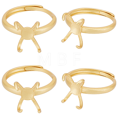 4Pcs Adjustable Brass Ring Components FIND-BBC0002-51B-1