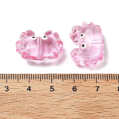 Transparent Glass Enamel Beads LAMP-V001-08-1