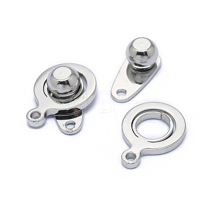 316 Surgical Stainless Steel Snap Clasps STAS-F208-02C-P-1