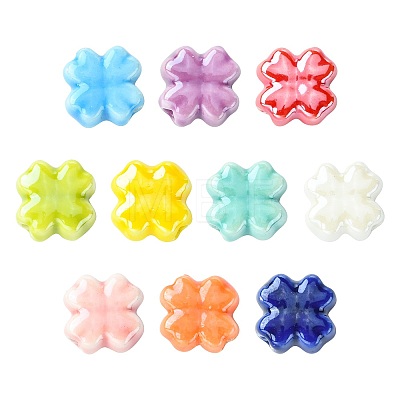 30Pcs 10 Colors Handmade Porcelain Beads PORC-FS0001-51-1