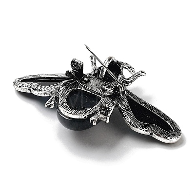 Tibetan Style Alloy Insect Brooches JEWB-A021-03AS-09-1