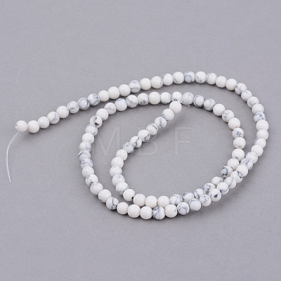 Synthetic Howlite Beads Strands G-Q462-8mm-26-1-1