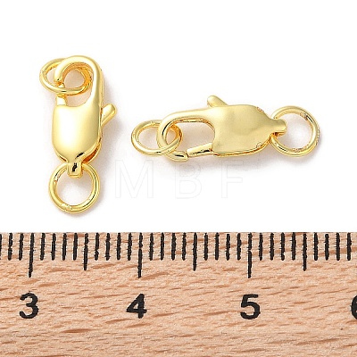 Rack Plating Brass Lobster Claw Clasps KK-F090-24G-02-1