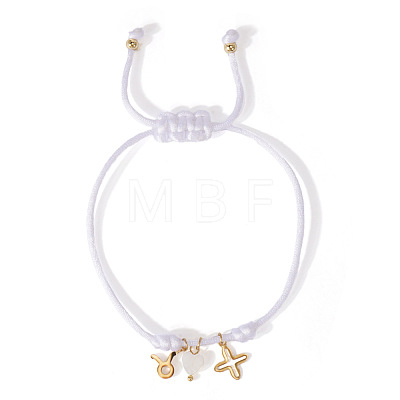304 Stainless Steel & Brass & Natural Shell Charm Bracelets HP8667-6-1