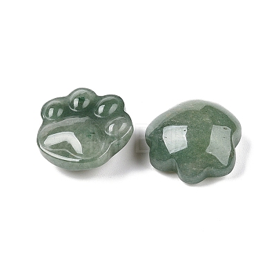 Natural Green Aventurine Cat Paw Print Figurines DJEW-N003-03H-1