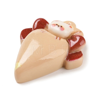 Bear Cream Bag Opaque Resin Decoden Cabochons X-CRES-Q220-05E-1