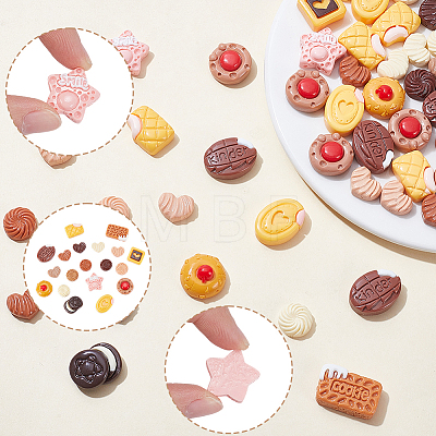 90Pcs Resin Decoden Decoden Cabochons CRES-SP0001-27-1