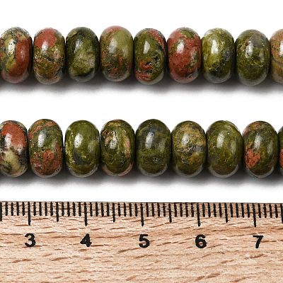Natural Unakite Beads Strands G-A280-A20-03-1