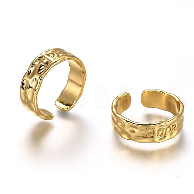 Brass Cuff Rings RJEW-C100-02G-1