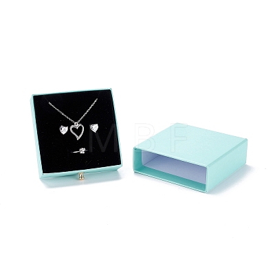 Square Paper Drawer Jewelry Set Box LS-CON-C011-03A-04-1