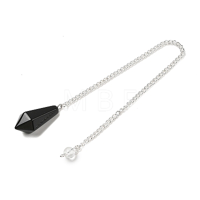 Natural Obsidian Cone Pointed Dowsing Pendulums G-A249-02S-02-1