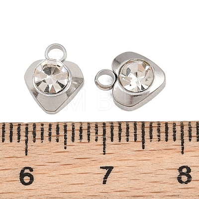 201 Stainless Steel Rhinestone Pendants RB-CBABFDA-15P-01-1
