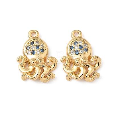 Brass Micro Pave Cubic Zirconia Charms X-KK-C099-01I-G-1