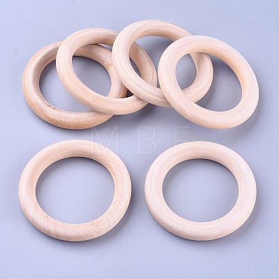 Unfinished Wood Linking Rings LS-WOOD-F002-01-65mm-1