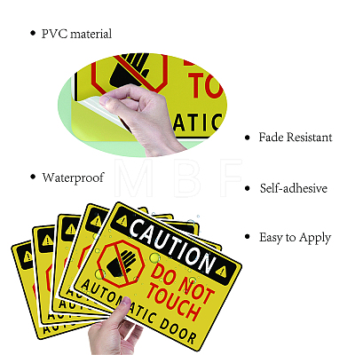 Waterproof PVC Warning Sign Stickers DIY-WH0237-021-1