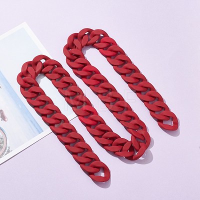 Handmade Acrylic Curb Chain AJEW-JB01036-03-1
