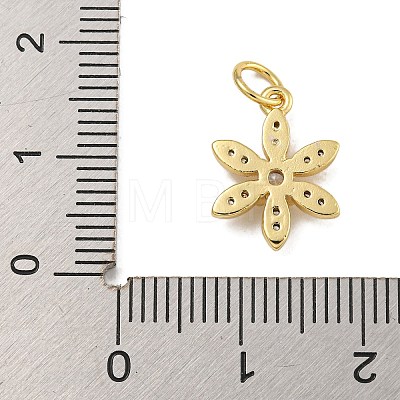 Rack Plating Brass Micro Pave Clear Cubic Zirconia Charms KK-U030-19G-1